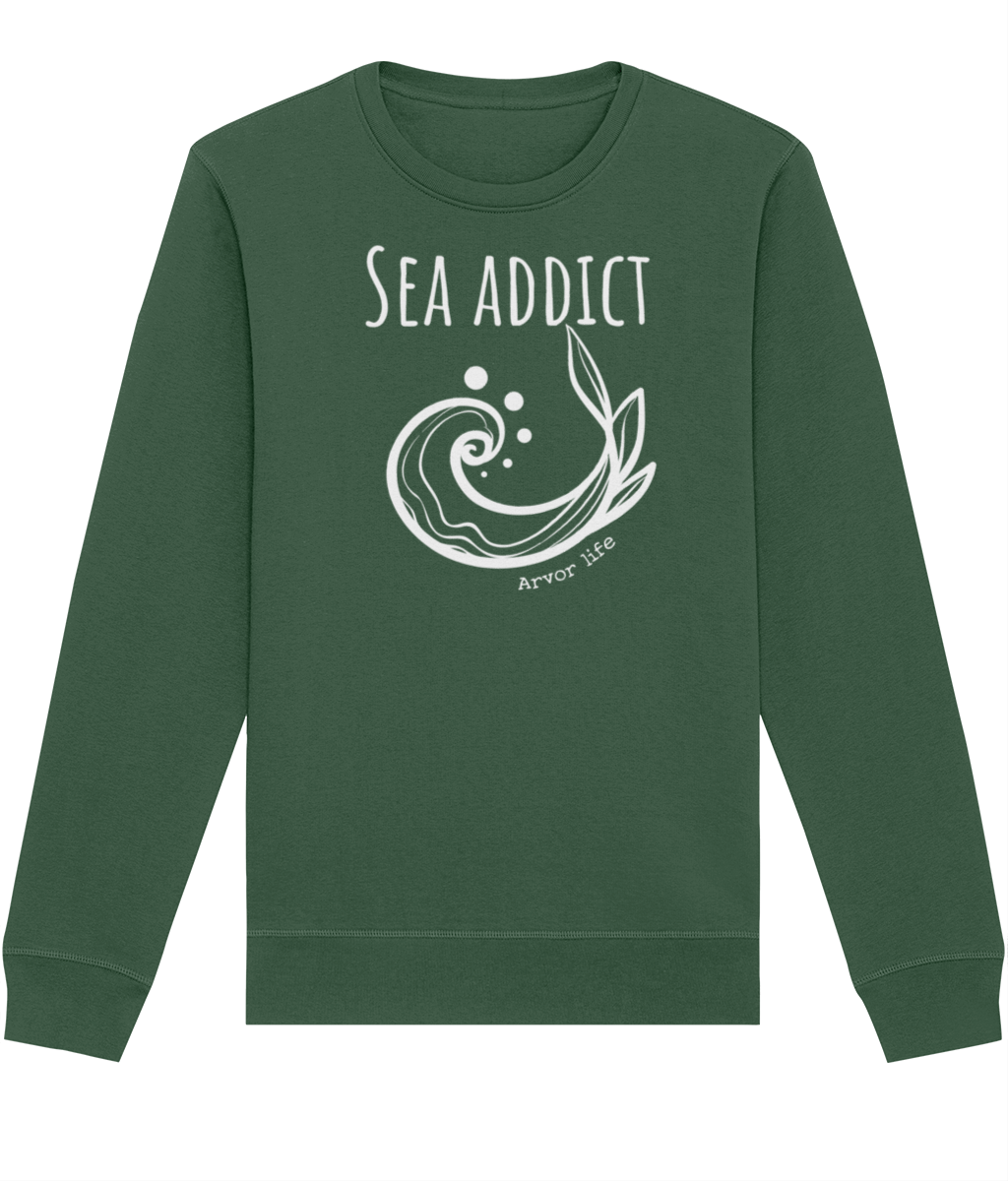 Sea Addict Organic Cotton Sweatshirt | Cool Sweatshirt | Arvor Life