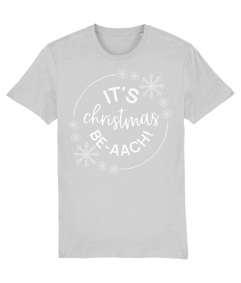 It's Christmas Be-aach Organic T-shirt