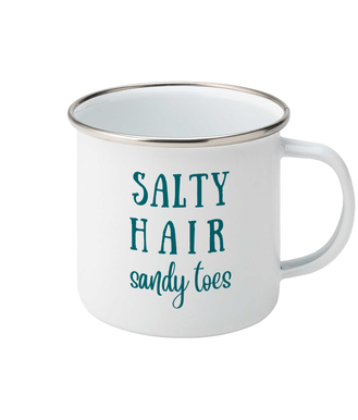 Salty Hair Sandy Toes Enamel Mug